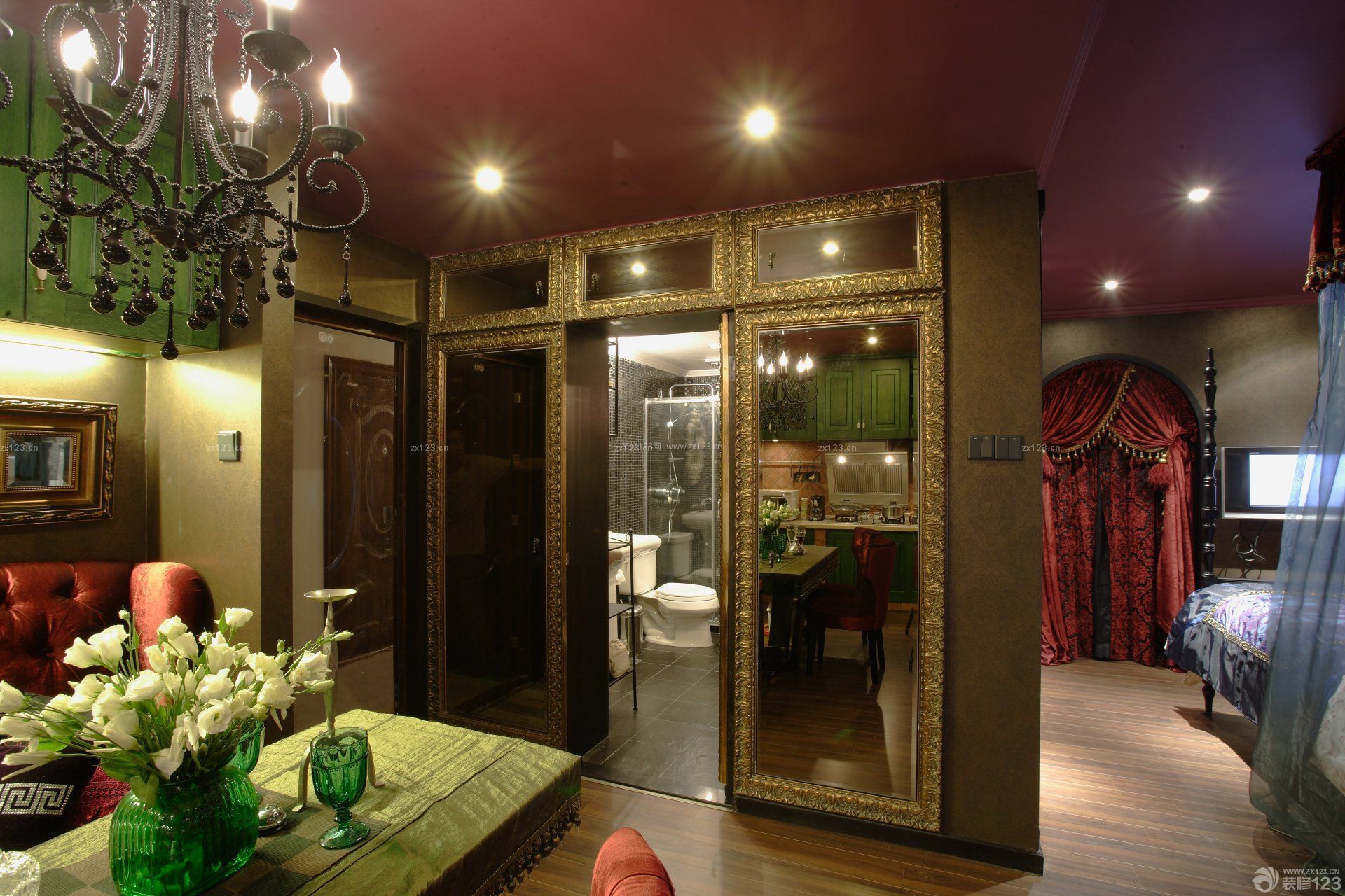 50平米房子 玻璃｜镜 东南亚风格设计 