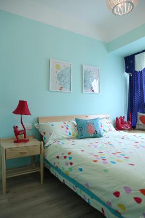 田园风格小清新卧室双人床设计案例欣赏