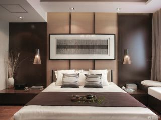 180平米东南亚风格卧室床头背景墙图片