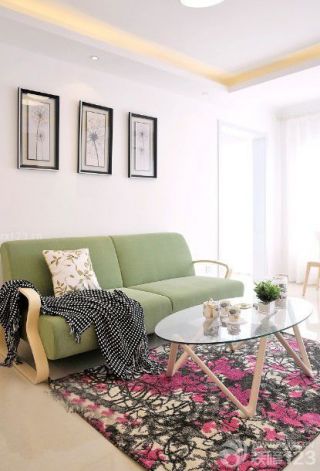 现代设计风格客厅装修地毯图布置