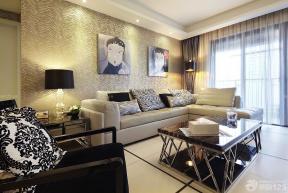 现代设计风格 家庭客厅装修效果图 沙发背景墙 