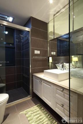 2014卫生间浴室玻璃隔断门实景图