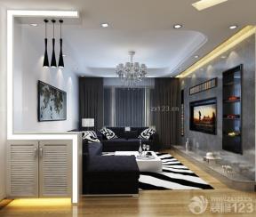 现代设计风格 室内客厅装修图 多人沙发 
