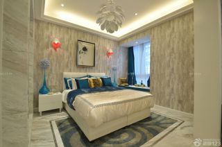 古典家居卧室装修设计床头背景墙图