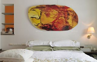 100平米卧室床头背景墙图片