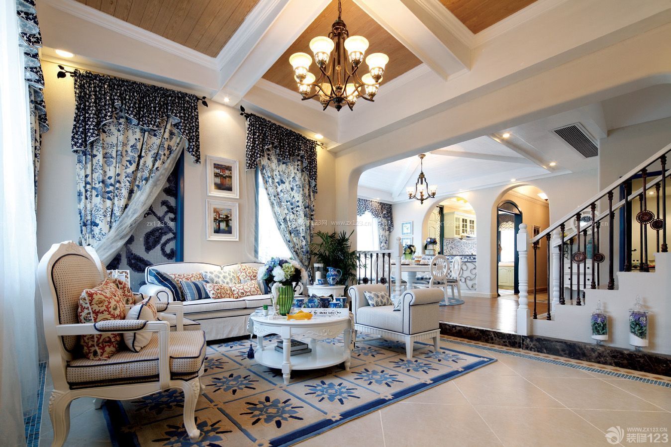 地中海风格设计 时尚客厅 家装客厅 