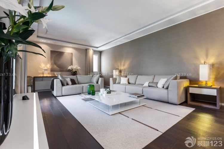 75平米 现代设计风格 房屋客厅 地毯 