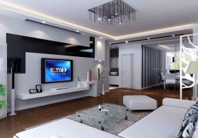 120平米房子 现代客厅 电视组合柜 
