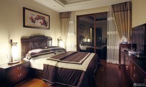 中式家具摆放 卧室布局 卧室装修颜色 50平米 150平米 三室两厅室内设计 