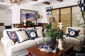 110平方 地中海风格装饰 家装客厅设计 组合沙发 