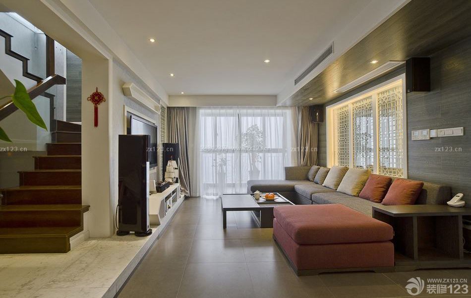 120平米房子中式风格客厅沙发效果图欣赏