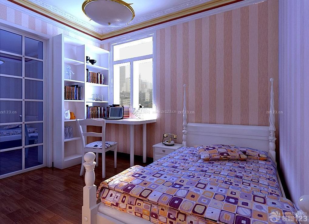 130平米简欧式家装儿童房间设计效果图