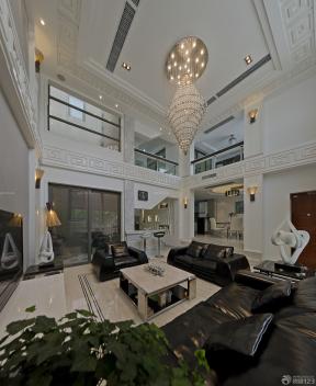 现代设计风格 别墅室内设计 家装客厅 水晶灯 