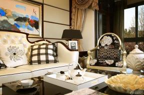 欧式风格家装客厅混合材质茶几设计图片