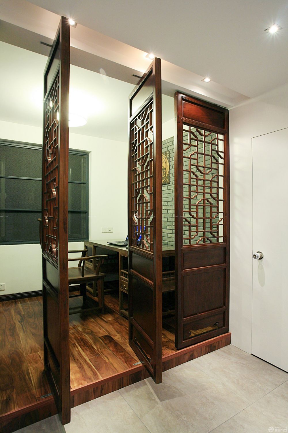 书房屏风隔断装修效果图大全2014图片