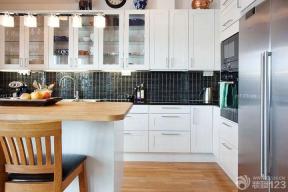 厨房简约风格装修效果图 小户型厨房橱柜效果图 黑白风格装修效果图