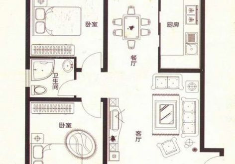 七里河区82平米二居中式风格