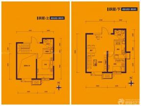 最新跃层两房两厅两卫户型图欣赏