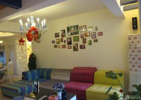 温馨二室一厅韩式沙发背景墙效果图