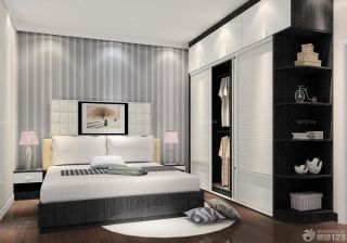 26平米一室一厅现代简约风格床装修图片欣赏