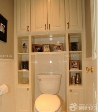 白色调二室一厅小户型简欧风格厕所装修图片