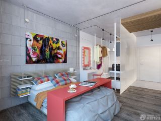 新房卧室现代简约风格床装修图片