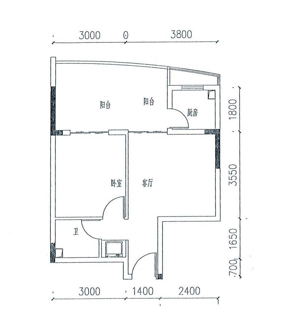 最新56平方一室一厅户型图欣赏