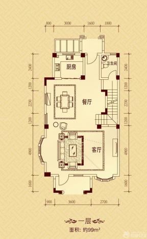 99平农村漂亮小别墅户型图