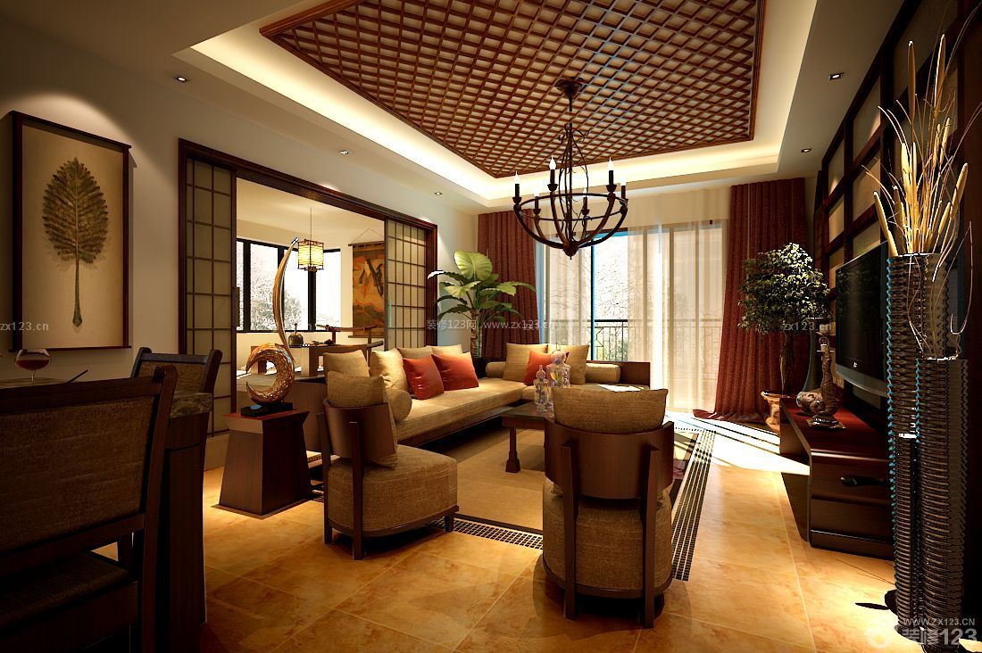 东南亚风格室内 小户型客厅装修设计