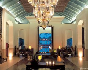 东南亚风格酒店装修图片 酒店大堂设计 