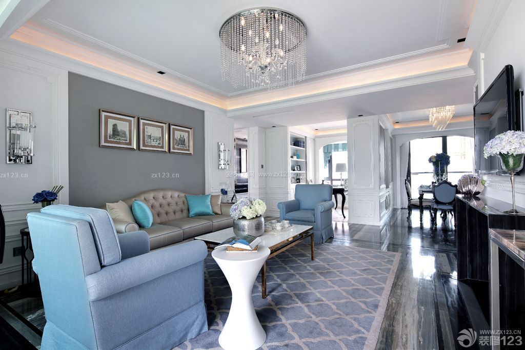 2014交换空间客厅多人沙发装修图片