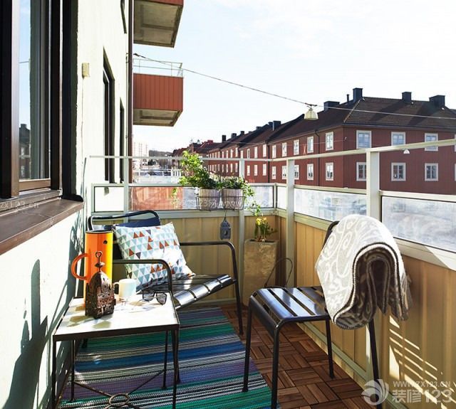 最新55平米小户型露天阳台休闲区装修图片