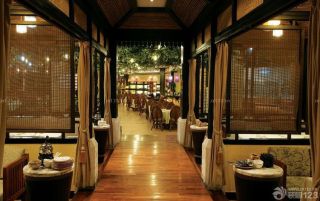 唯美东南亚风格酒店餐厅装修图