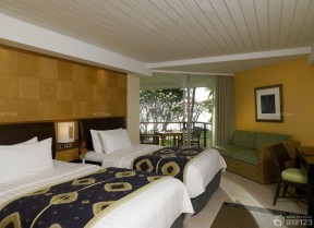 东南亚风格酒店装修图片 酒店客房 
