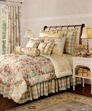 美式乡村风格卧室家具床装修图片