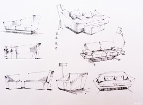 手绘美式家具设计图