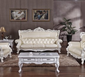 白色美式沙发