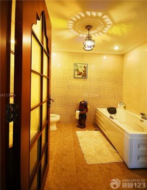 仿古东南亚风格室内卫生间设计图