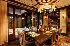 东南亚风格餐厅壁灯装修图