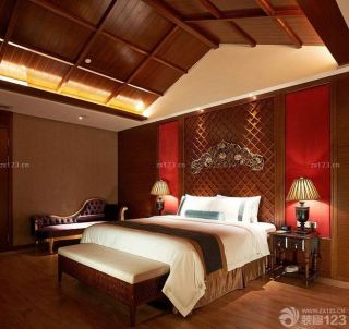 奢华东南亚酒店客房装修图片