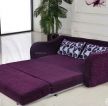 紫色美式沙发床设计图