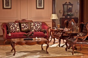 美式古典实木家具 家装客厅设计 