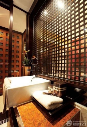 东南亚风格室内洗脸池装修图