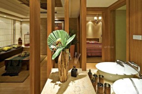 东南亚风格室内洗脸池装修图片