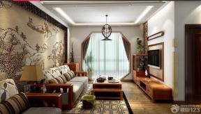 中式地毯贴图 90平两居室装修效果图