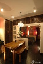40平东南亚风格小公寓实木家具装修效果图