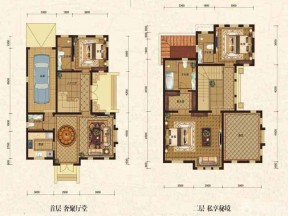 农村二层独栋豪华别墅户型图