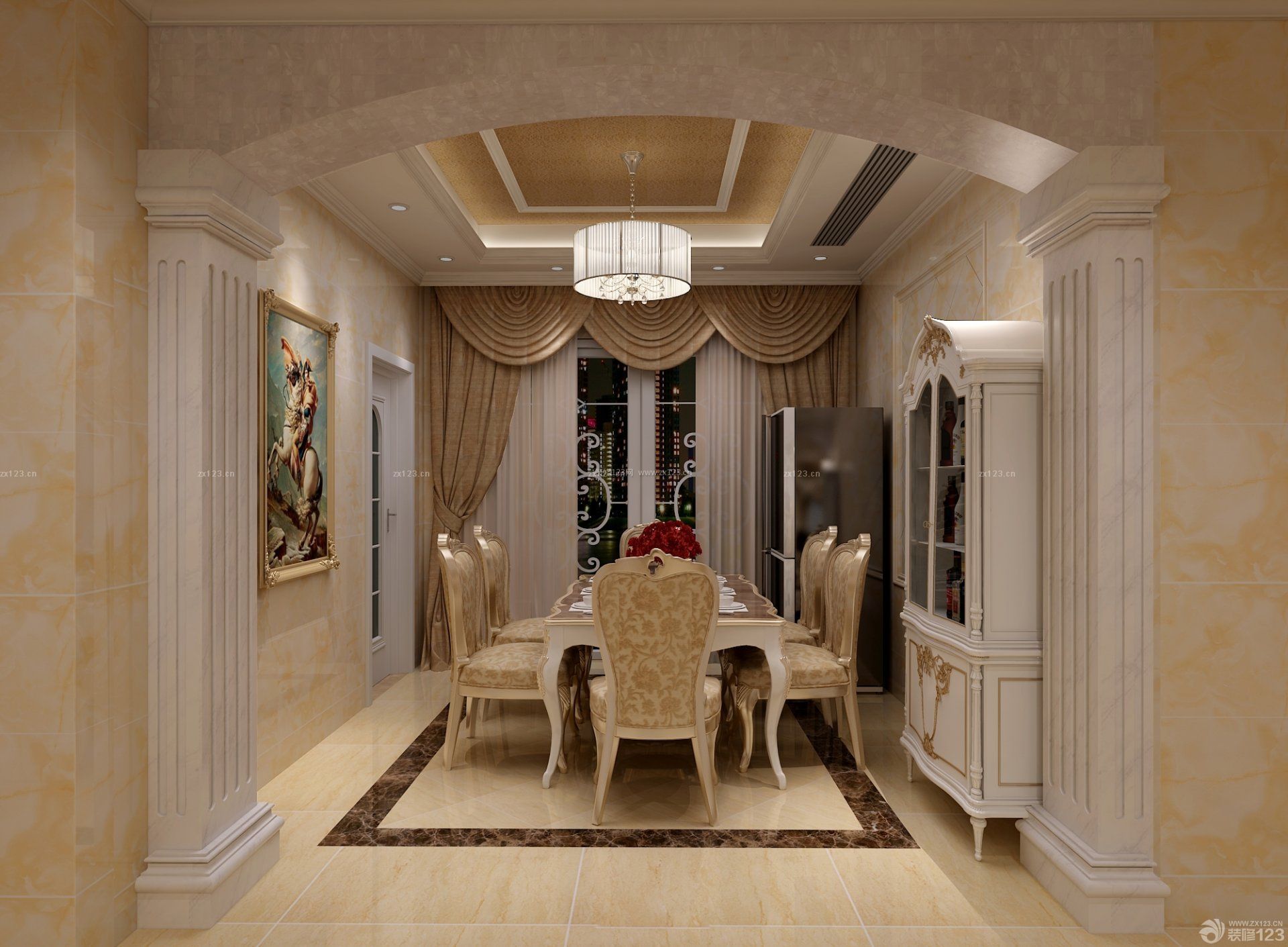 最新简欧风格家庭餐厅装修效果图片