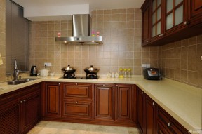 家庭厨房简欧风格厨柜设计效果图片