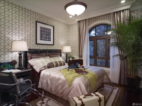 经典美式风格卧室双人床图片